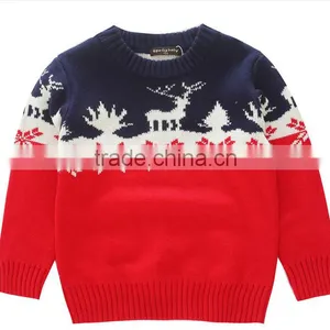 Wholesale Kids Knitted Sweater Boys Little Deer Pattern Sweater Pullover thumbnail-2