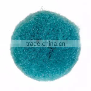 DIY Craft Decoration Peacock Green Round Cashmere Pom Pom Balls thumbnail-3