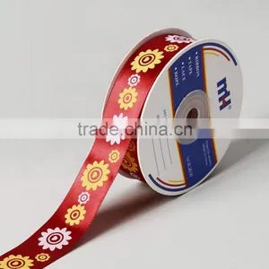 1" 25mm High Quality Polyester Printed Satin Ribbon Single Face thumbnail-3