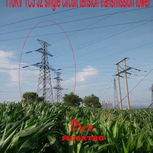 MEGATRO 110KV 1C3 J2 Single Circuit Tension Transmission Tower thumbnail-2