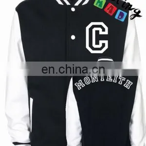 Varsity Letterman, College Baseball Cotton Jacket With Leather Sleeves thumbnail-6
