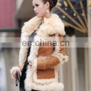 New Style Lamb Skin Leather Coat One Whole Leather for Women thumbnail-2