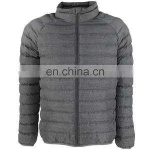 Men's OEM High Quality Soft Shell Padded Jacket , Grey Color Winter Jacket With Padding . thumbnail-1