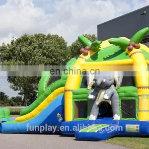 HI Promotion!! Elephant Inflatable Bouncer With Water Slide, Kids Slide Bouncer Pool thumbnail-2