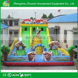 PVC Tarpaulin Giant Inflatable Playground Slide / Playground Inflatable Slide thumbnail-1