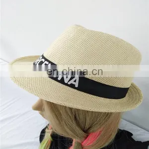 Straw Weaving Fedora Hat Ribbon & Rope thumbnail-3