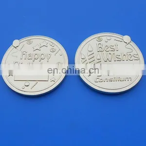 Hot Selling Happy Birthday/best Wishes Collect Gifts Silver Coin With Pouch thumbnail-1