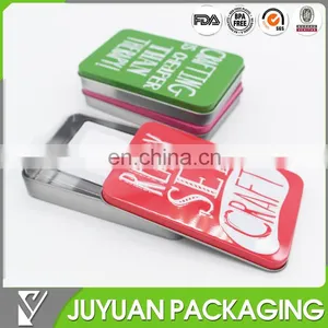 Custom Rectangular Colored Name Gift Card Packaging Metal Case Tin Box thumbnail-1