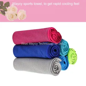 Microfiber Poly Sports Cooling Ice Chilly Towel, Marathon Running Camping Yoga Travel Towel thumbnail-4