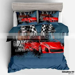 Modern Queen Size Style 4 Piece Football 3D Digital Printed Bedsheet Duvet Cover Set thumbnail-4