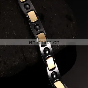 Ceramics Magnetic Energy Therapy Men's Link Wrist Bracelet Bio Tungsten Magnetic Bracelet thumbnail-6