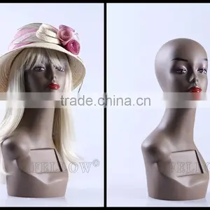 Plastic Head Mannequin African Black Head Mannequin Wig Model Head H1044 thumbnail-2