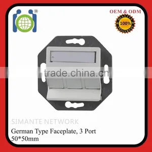 Germany RJ45 Shielded Wall Outlet(Faceplate),80*80MM thumbnail-3