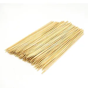 China Factory Hot Sale Barbecue Traditional Sharp Point Round Bamboo Skewers 4mm thumbnail-1