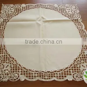Best Quality Cotton Tablecloth Hand Made Tablecloth Eyelet Embroidery Design Tablecloth Restaurant Tablecloth thumbnail-6