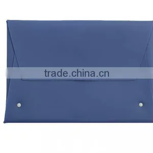 Custom Leather Envelope Clutch Front Lapel Leather Envelope Pouch Wallet Chic Press Stud Fastening Slim Leather Hand Bag thumbnail-3