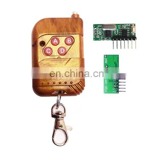 433MHZ Learning Code 4 Key Remote Control + RF Receiving Module Decode Output High Level Signal thumbnail-2