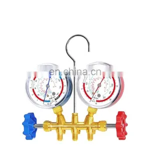 Conjunto de Manômetros de Coletor de Cobre CT-536 D para Sistema de Refrigeração HVAC, Ar-Condicionado Automotivo e Carga de Ar-Condicionado R134A, R22, R12 thumbnail-2
