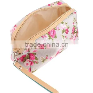 High Quality Printed Canva Cheap Wholesale Makeup Bags,funky Cosmetic Bag as Makeup Bag,makeup Bag Natural for Travel thumbnail-4