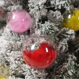 Wholesale Custom Design Handmade Decorative Christmas Tree Ornament Hanging Feather Ball thumbnail-2