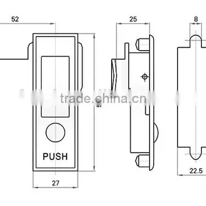 CE RoHS 2015 FEILEI MS603-2 Zinc Alloy High Quality Metal Industrial Push Bottom Plane Latch Cam Lock thumbnail-5