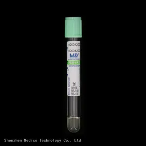 Gel & Lithium Heparin Tube Disposable Vacuum Plasma Blood Collection Tube With Light Green Cap thumbnail-2