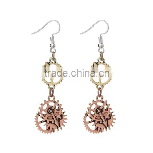 2016 New Arrival Wheel Gear Vintage Dangle Earrings Steampunk Woman Earring thumbnail-3