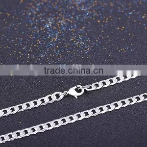 Simple Design Fashion Jewelry Rhodium Plated Cheap Short Chain Necklace thumbnail-6