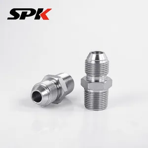 Hydraulic Oil Tube Male Thread Straight Flared Fitting, British Thread High-Pressure Oil Tube Hydraulic Accessory, D-Type Thread Transition Fitting thumbnail-1
