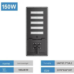 Integrated Die-cast Aluminum Solar Street Light for Outdoor Road Lighting With High-efficiency Radar Sensor thumbnail-3