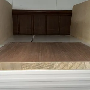 E0 Grade PET Light Straight Walnut Grain Veneer Multilayer Plywood, Paint-Free Decor Panel for Whole House Customization thumbnail-2