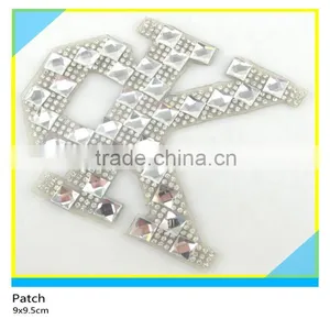 Hotfix Rhienstone Star Design Patch Clear Crystal Rhienstone Applique 7X7cm thumbnail-6