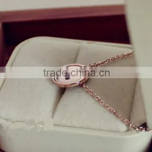 Latest Design Beads Necklace Rose Gold Button Lucky Necklace thumbnail-2