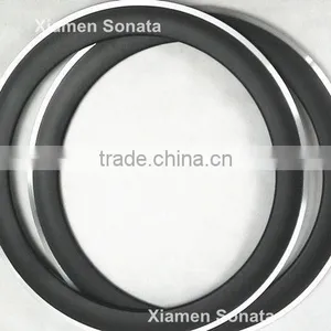 Sonata Carbon Road Bike Alloy Wheels 60mm Clincher Aluminum Rim With Alloy Braking Surface 3K Matte thumbnail-1