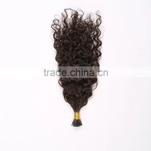 Remy Wavy Curly i Tip Top Quality Pre Bonded Hair Extensions Supplier's Choice thumbnail-6