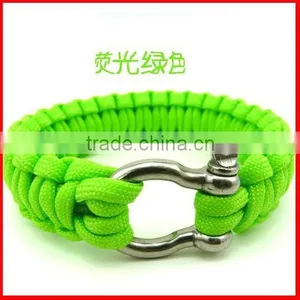 Fashion Wholesale Paracord Bracelet Gold Clasp With Black and Red Rope thumbnail-6