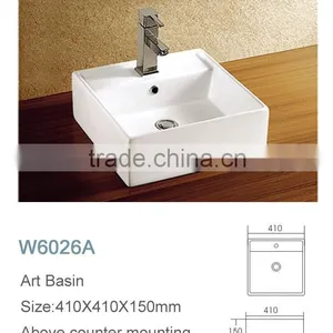 Bathroom Ceramic Countertop Wash Basin thumbnail-6