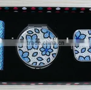 Costomized Rhinestone Mirror Bling Holiday Pill Box Crystal Perfume Bottle thumbnail-1