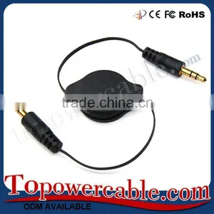 Portable Retractable 3.5Mm Male To Male Audio Cable Aux Cable In Car thumbnail-1