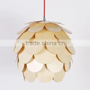 Hot Sell Modern Natural Wooden Decoration Pendant Lighting Wooden JK-8005B-32 LED Pendant Light thumbnail-6