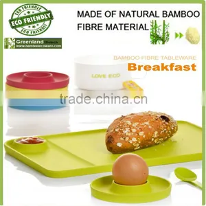New Design Bamboo Fiber Breakfast Plate,disposable Bamboo Fiber Plate thumbnail-1