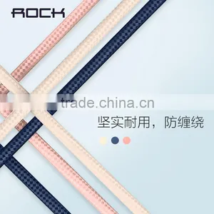 ROCK Original RCBO432 Metal Nylon Braided 8pin Cable for All Apple Device 2.1A Max 1M Metal Charge&sync Round Cable thumbnail-5