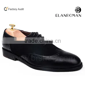 Black Cow Shining Leather Punch Decorative Men Oxford Shoes thumbnail-1