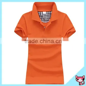 High Quality Orange Short Sleeve Polo Shirt thumbnail-1