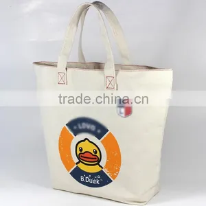 Factory Sale Cheap Canvas Tote Bag With Zipper thumbnail-3