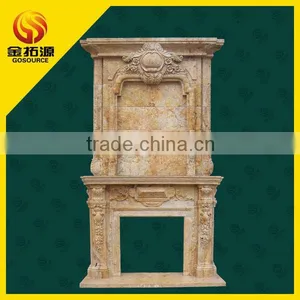 Hot Sell Beige Marble Fireplace thumbnail-1