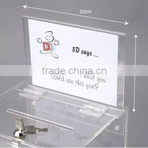 Magnetic Strict Request Clear Acrylic Storage Box,modern Acrylic Money Box thumbnail-1