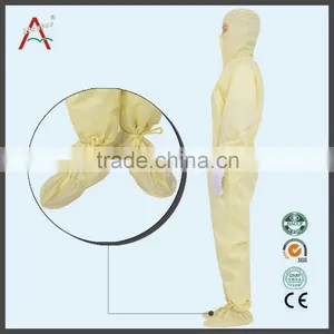 LABY-013-4-505 White S/M/L/XL/XXL Antistaic Washable Coveralls With Cap for Cleanroom Esd Garment Ebola thumbnail-6