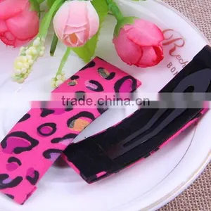 2015 New Style Leopard Print Wholesale Mulit Color Fabrc bb Hair Pin thumbnail-3