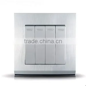3D PC Brushed Like Matel Brushed Design BS Standard Touch Switch 1 Gang 1 Way Wall Switch thumbnail-1